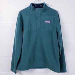 Vineyard Vines Harbor Fleece Snap Shep Shirt Pullover Snap Men’s M Deep Juniper